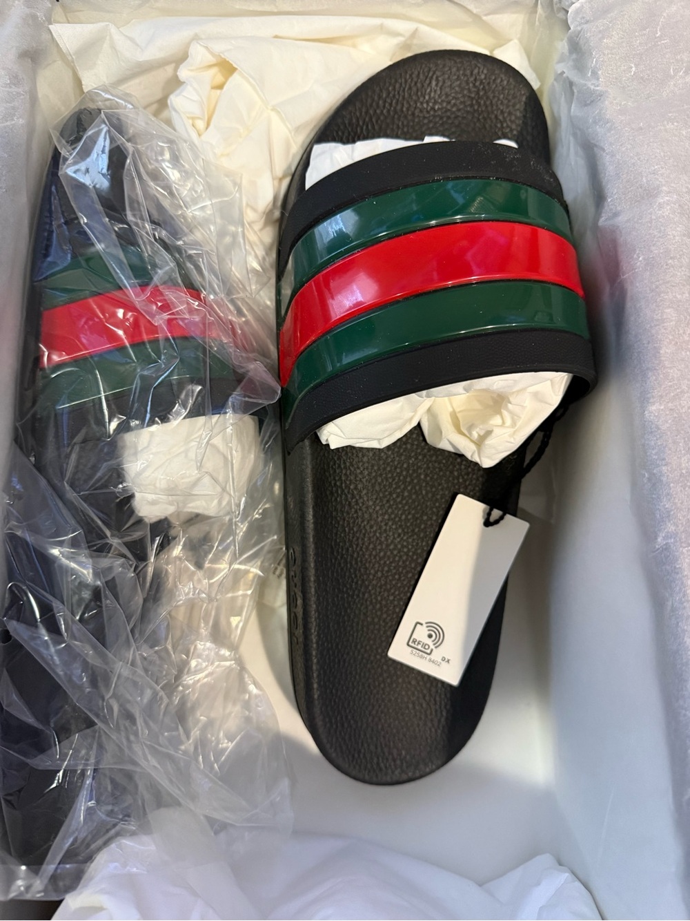 Men’s Gucci Pursuit '72 Rubber Slide
'Black' Size EUR 45 US Men's 11.5 or 12